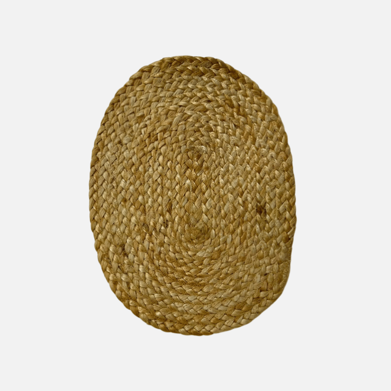 Handcrafted Oval Braided Jute Placemat