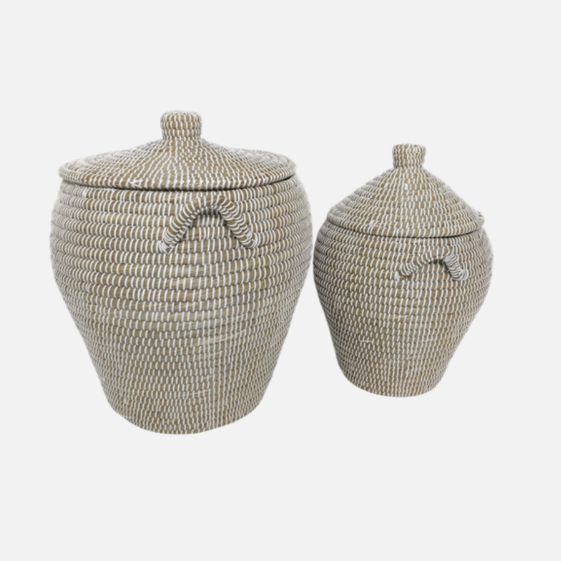 Handcrafted Rectangular Open Weave Storage Basket
